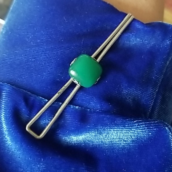 SWANK Vintage Jade Tie Clip